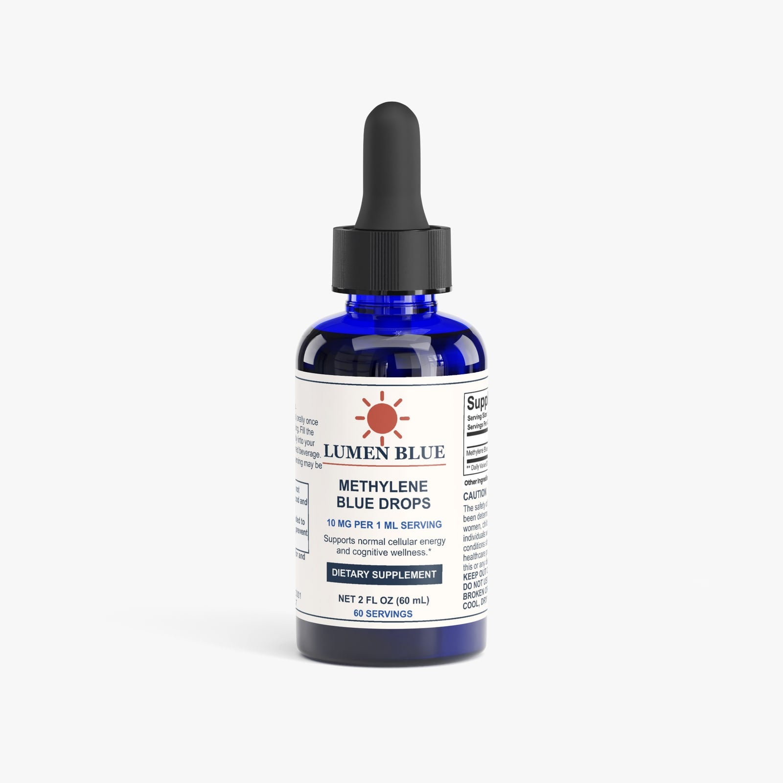 Lumen Blue Methylene Blue Drops with the final Supliful label